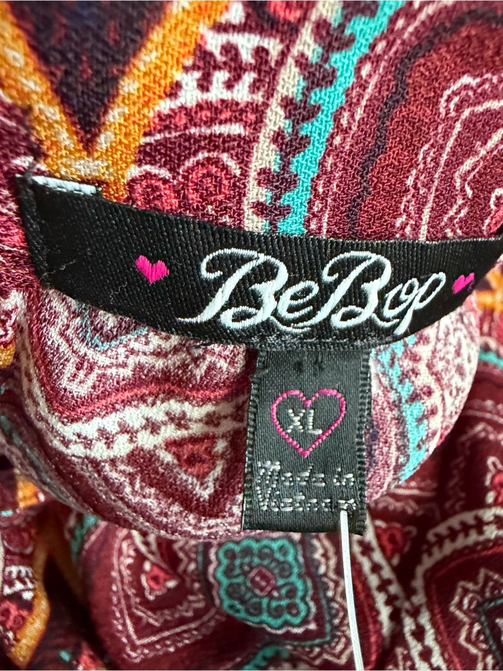 BeBop Red Multi-Color Halter Romper - Picture 5 of 11